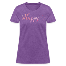 Happy T-Shirt | Spread Positivity - purple heather