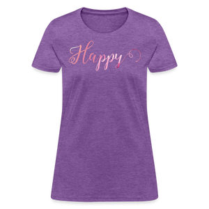 Happy T-Shirt | Spread Positivity - purple heather