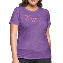 Happy T-Shirt | Spread Positivity - purple heather