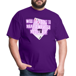 Gambit Woo I'm About To Make A Name" T-Shirt - purple