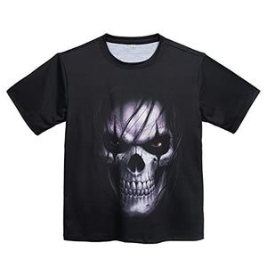 Men's Novelty Skull T-Shirt Muscle Short Sleeve Printed Short Sleeve Top