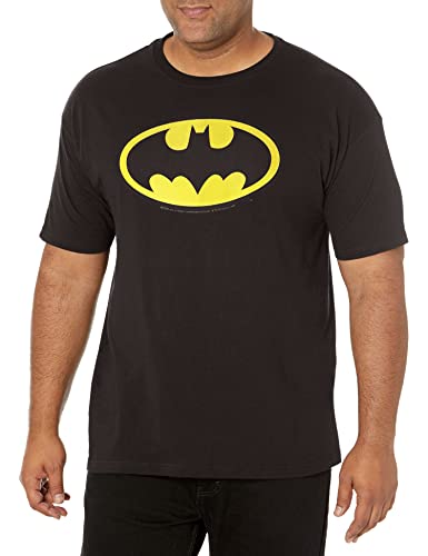 Classic Batman Bat Logo T-shirt -Black/Yellow, X-Large