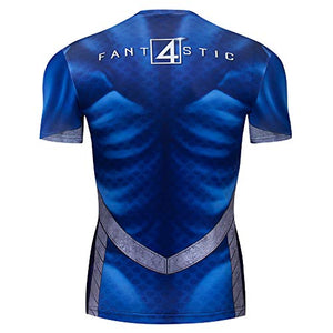 Fantastic Hero Shirt Short Sleeve Casual and Sports Cosplay Cool 3D Printed Compression Shirt