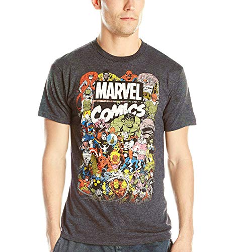 Marvel mens Marvel Men's Avengers Comics Crew T Shirt, Charcoal Heather