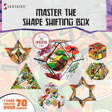 Shashibo Teenage Mutant Ninja Turtles Shape Shifting Box - Award-Winning, Patented Magnetic Puzzle Cube w/36 Rare Earth Magnets -Fidget Cube Transforms Into Over 70 Shapes (Mikey Series 2)