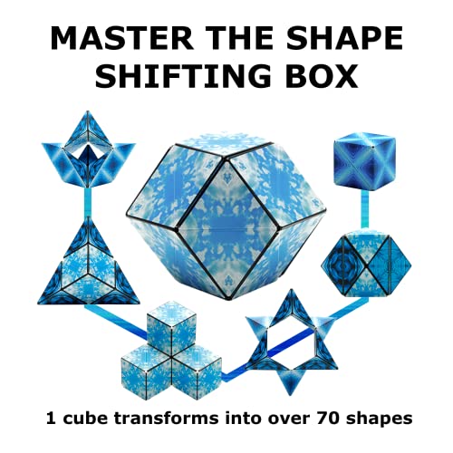  SHASHIBO Shape Shifting Box - Award-Winning, Patented Fidget  Cube w/ 36 Rare Earth Magnets - Transforms Into Over 70 Shapes, Download  Fun in Motion Toys Mobile App (Original Series - Blue