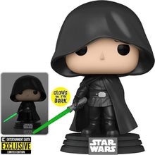 Star Wars: The Mandalorian - Luke Skywalker Glow-in-The-Dark Exclusive Funko Pop! (Bundled with Box Protector)