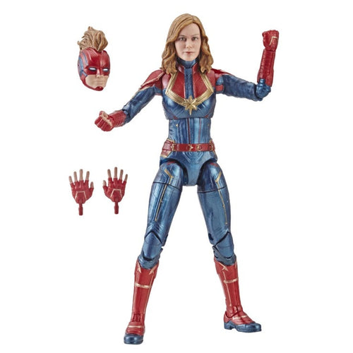 Marvel Captain Marvel 6-inch Legends Captain in Costume Figure for Collectors