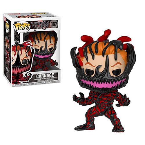 Funko Carnage: Venom x POP! Marvel Vinyl Figure & 1 PET Plastic Graphical Protector Bundle