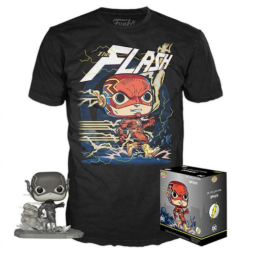 Funko POP! and Tee The Flash (Jim Lee Deluxe) (Black & White) and Flash Tee #268 Size S